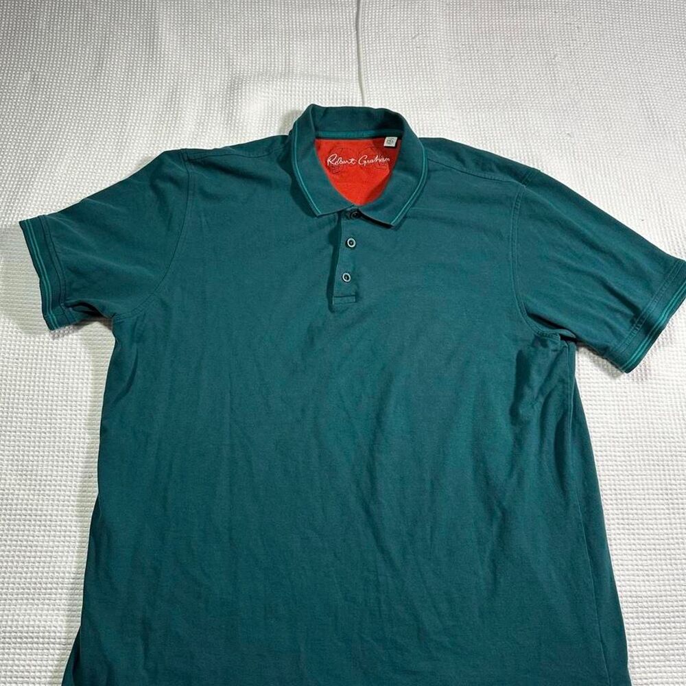 Robert-graham Men's Green and Blue Polo-shirts